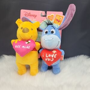 Disney Winnie the Pooh and Eeyore Plush Set - Dog Toy
